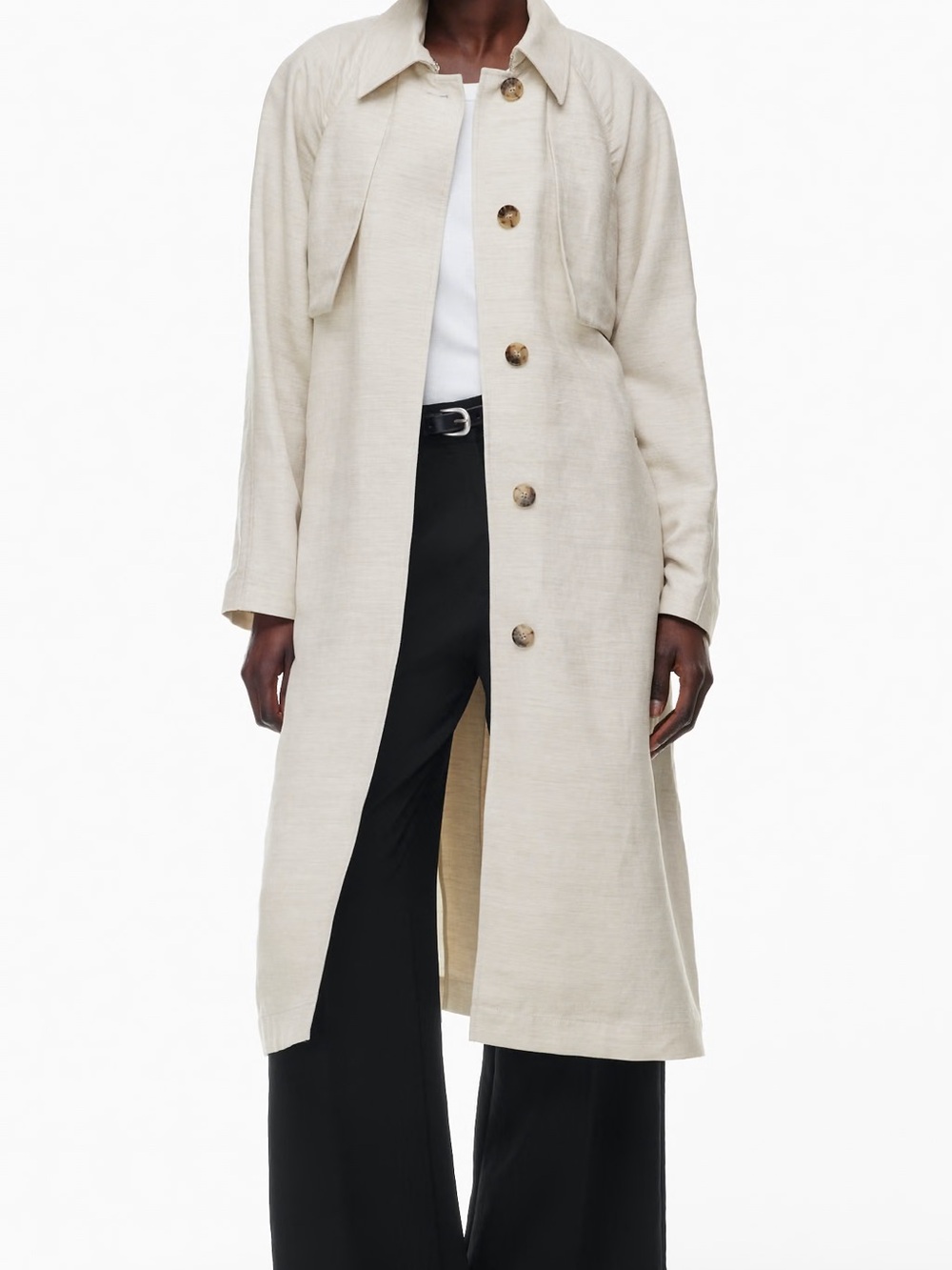 Aritzia Wilfred Trench Linen